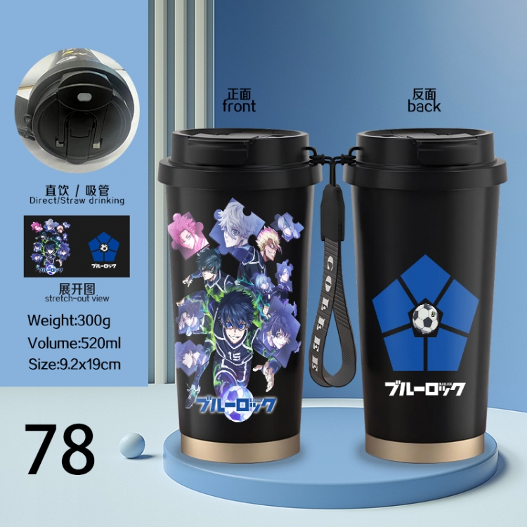 BLUE LOCK Anime peripheral stainless steel coffee cup 520ML