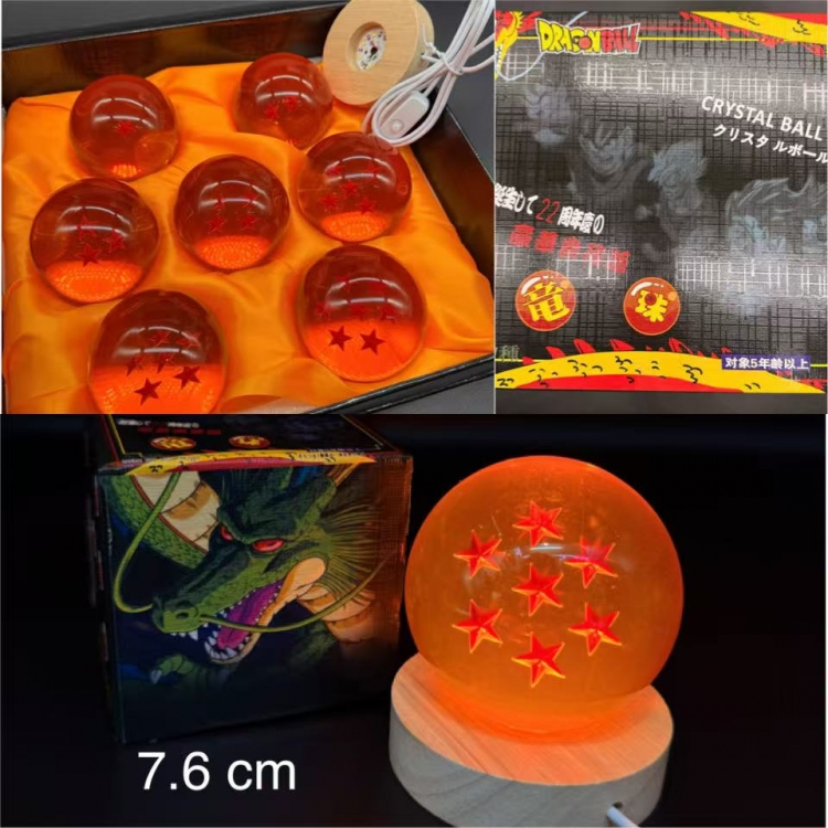 DRAGON BALL 7.6cm Dragon Ball Ball 7+Lamp Holder Box