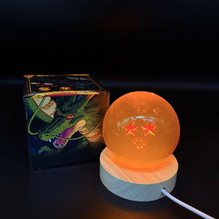 DRAGON BALL 7.6cm Two Star Dragon Ball Ball+Lamp Holder Box