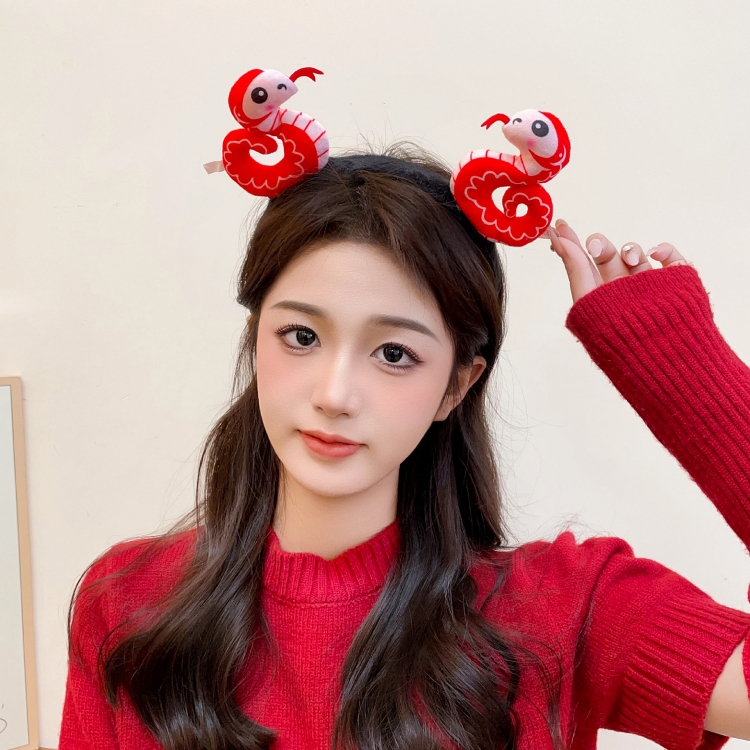 Zodiac Year of the Snake Cartoon Cute Headbands, Festival Headbands price for 3 pcs