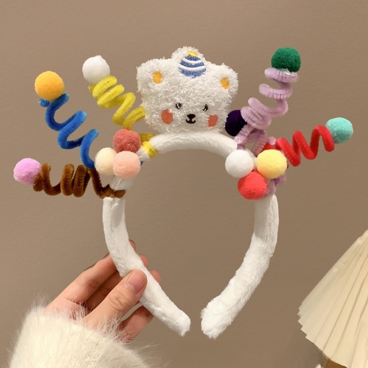 Little Bear Cartoon Cute Headband Twist Bar Headband Headwear Festival Headband  price for 3 pcs