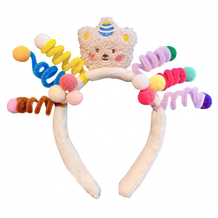 Little Bear  Cartoon Cute Headband Twist Bar Headband Headwear Festival Headband  price for 3 pcs