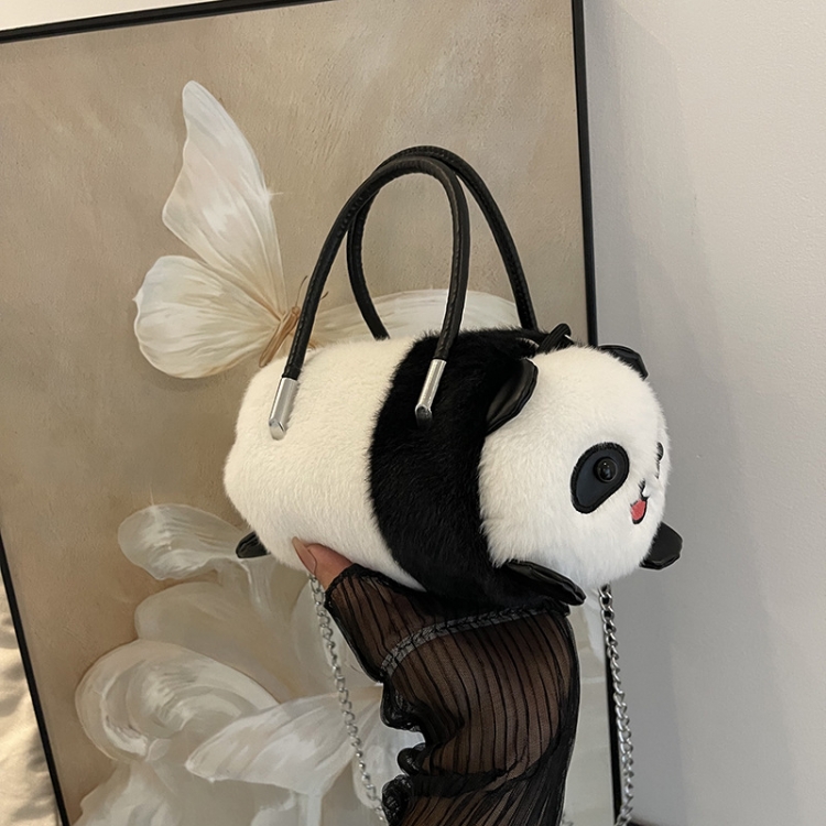 panda Cartoon Plush Shoulder Bag Doll Toy Bag Wallet Crossbody Bag 20cm price for 3 pcs