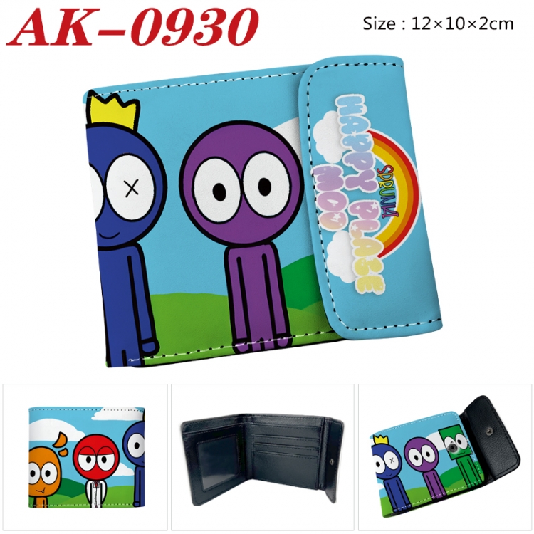 Incredibox Anime PU leather full color buckle two fold wallet 12X10X2CM ak-0930