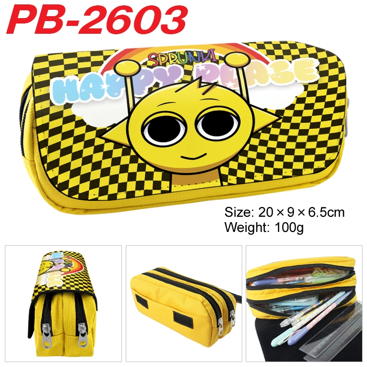 Incredibox Anime double-layer pu leather printing pencil case 20x9x6.5cm PB-2603