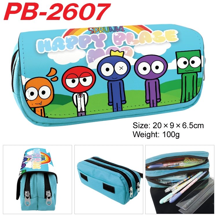 Incredibox Anime double-layer pu leather printing pencil case 20x9x6.5cm PB-2607