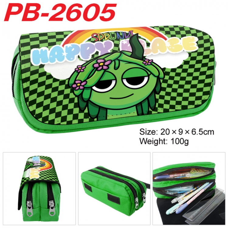 Incredibox Anime double-layer pu leather printing pencil case 20x9x6.5cm PB-2605