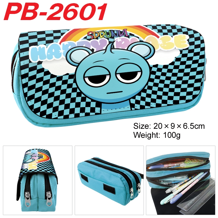 Incredibox Anime double-layer pu leather printing pencil case 20x9x6.5cm  PB-2601