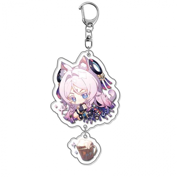 Genshin Impact Anime acrylic Pendant Key Chain  price for 5 pcs 17956