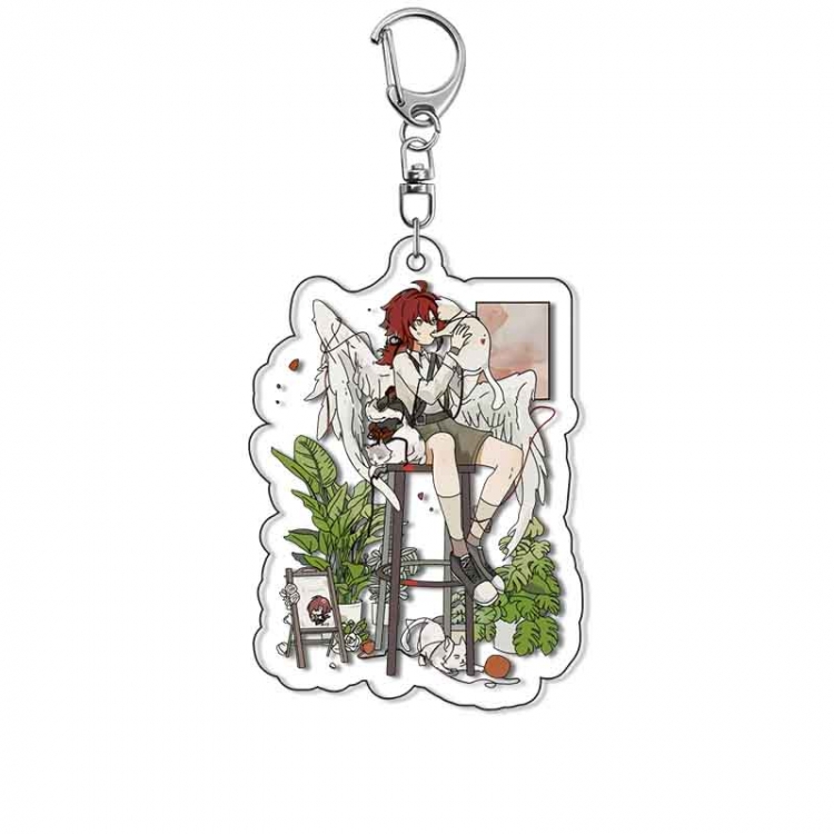 Genshin Impact Anime Acrylic Keychain Charm price for 5 pcs 17943