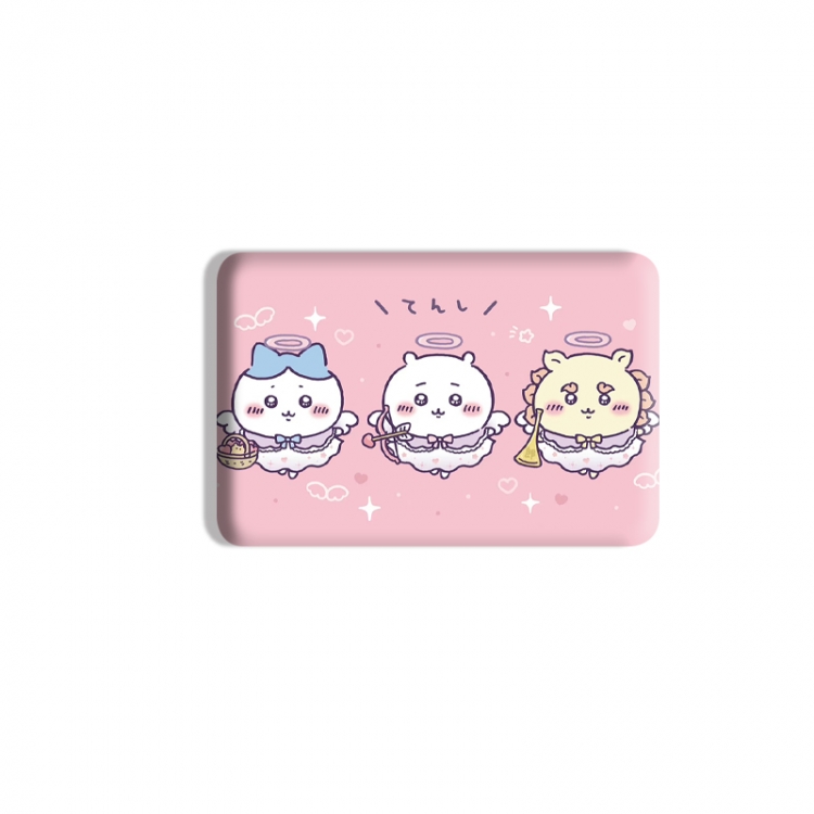 Chiikawa Anime square tinplate badge chest badge 4X6CM price for 5 pcs