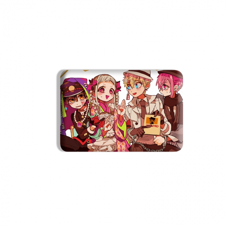 Toilet-bound Hanako-kun Anime square tinplate badge chest badge 4X6CM price for 5 pcs