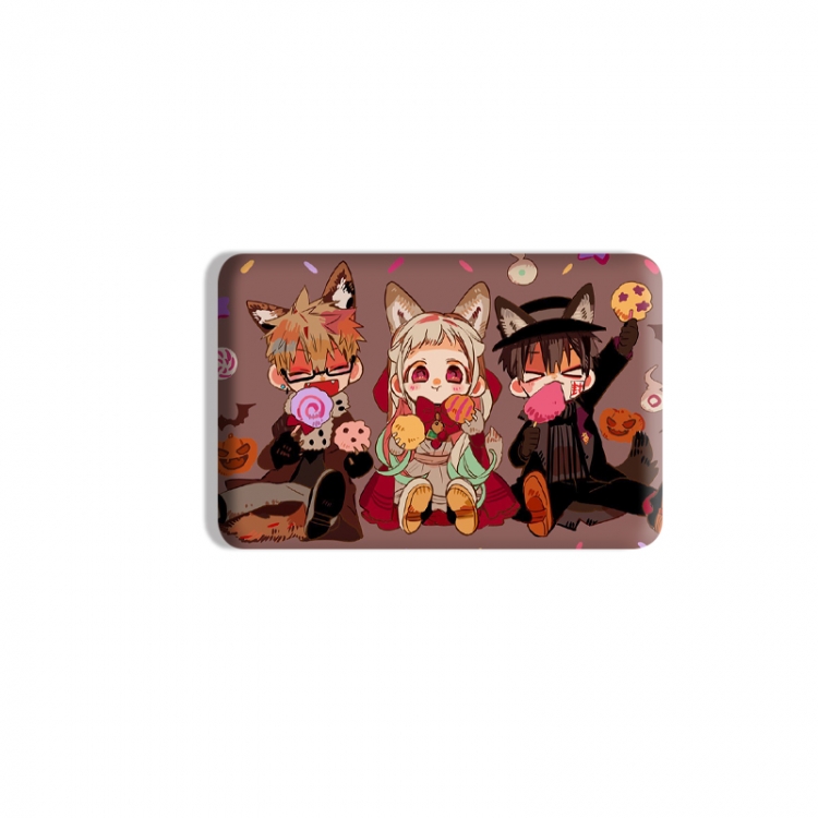 Toilet-bound Hanako-kun Anime square tinplate badge chest badge 4X6CM price for 5 pcs