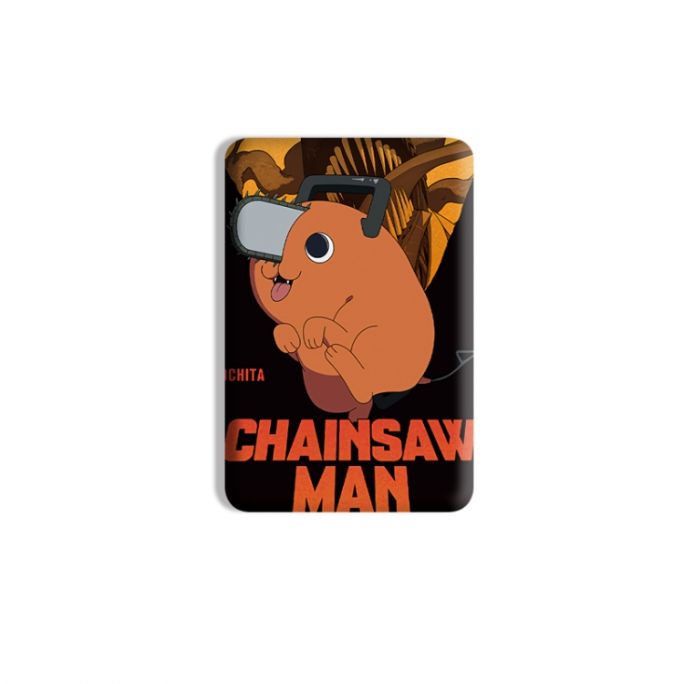 Chainsaw man Anime square tinplate badge chest badge 4X6CM price for 5 pcs