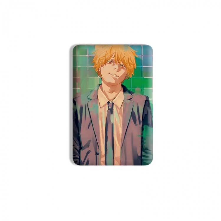 Chainsaw man Anime square tinplate badge chest badge 4X6CM price for 5 pcs