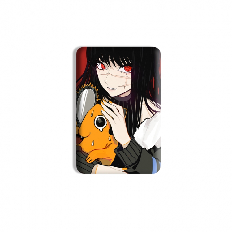 Chainsaw man Anime square tinplate badge chest badge 4X6CM price for 5 pcs