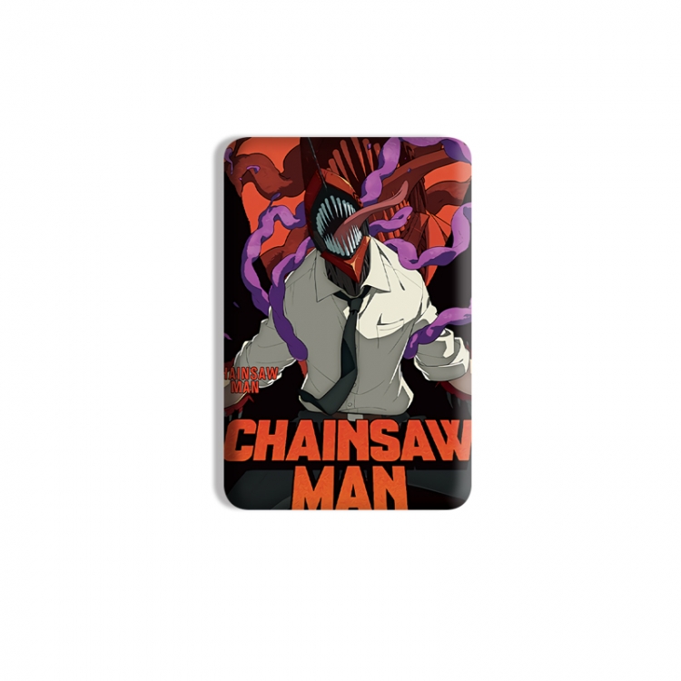 Chainsaw man Anime square tinplate badge chest badge 4X6CM price for 5 pcs