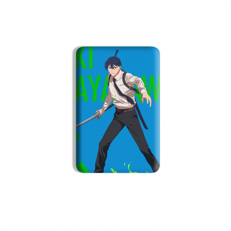 Chainsaw man Anime square tinplate badge chest badge 4X6CM price for 5 pcs