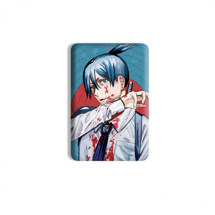 Chainsaw man Anime square tinplate badge chest badge 4X6CM price for 5 pcs