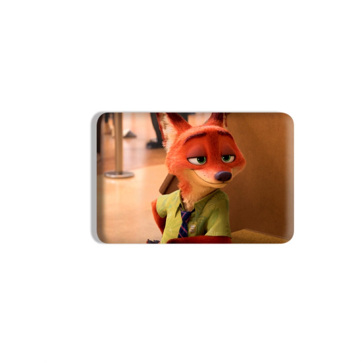 Zootopia Anime square tinplate badge chest badge 4X6CM price for 5 pcs