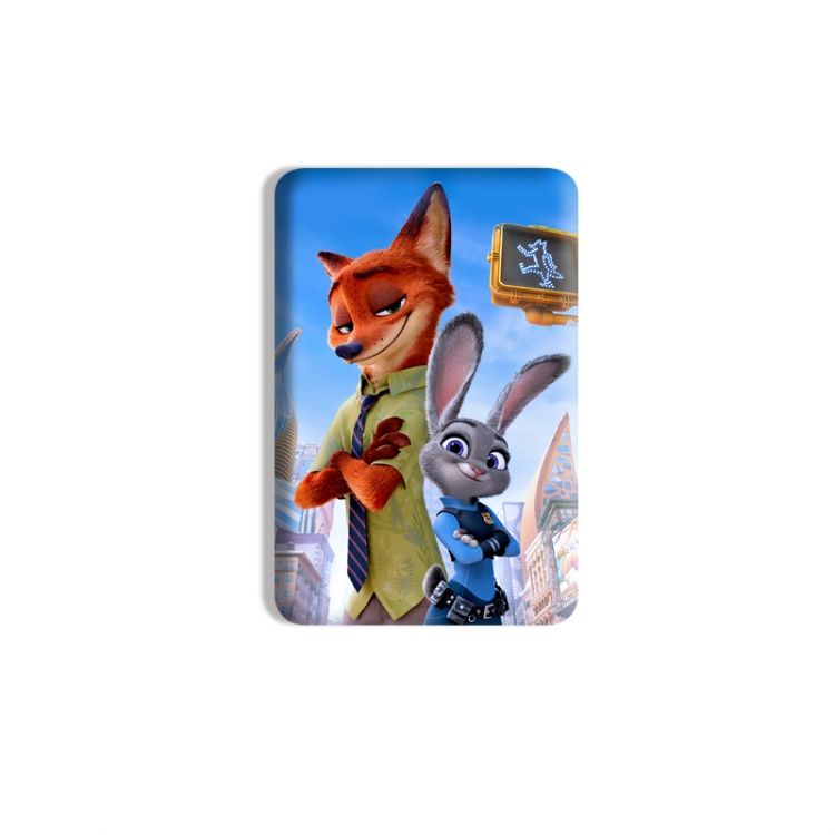 Zootopia Anime square tinplate badge chest badge 4X6CM price for 5 pcs