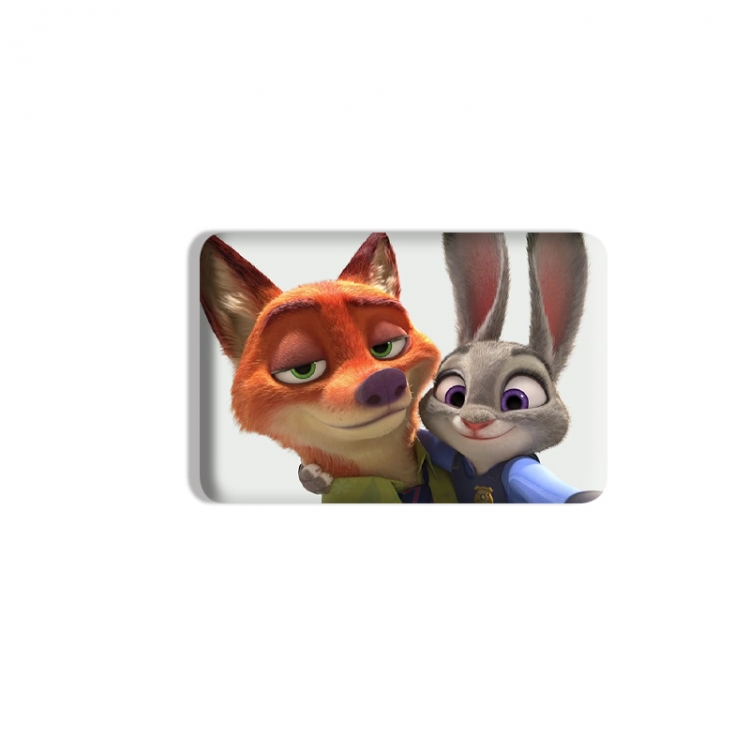 Zootopia Anime square tinplate badge chest badge 4X6CM price for 5 pcs