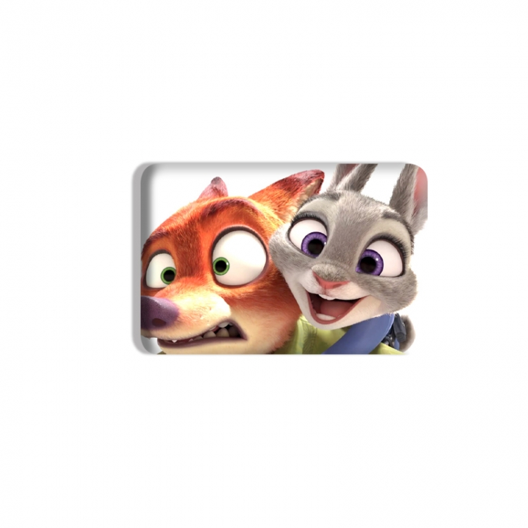 Zootopia Anime square tinplate badge chest badge 4X6CM price for 5 pcs