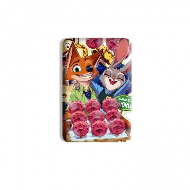 Zootopia Anime square tinplate badge chest badge 4X6CM price for 5 pcs