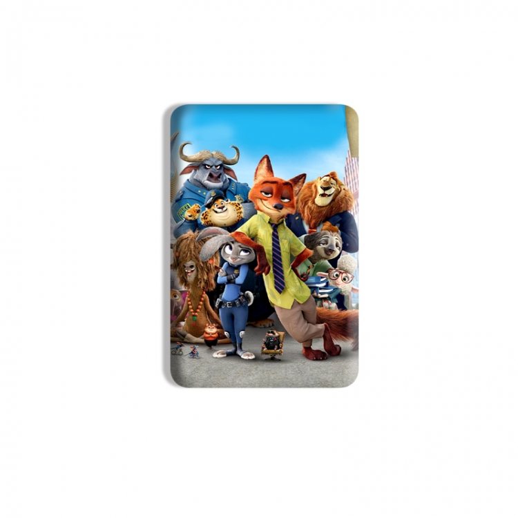 Zootopia Anime square tinplate badge chest badge 4X6CM price for 5 pcs