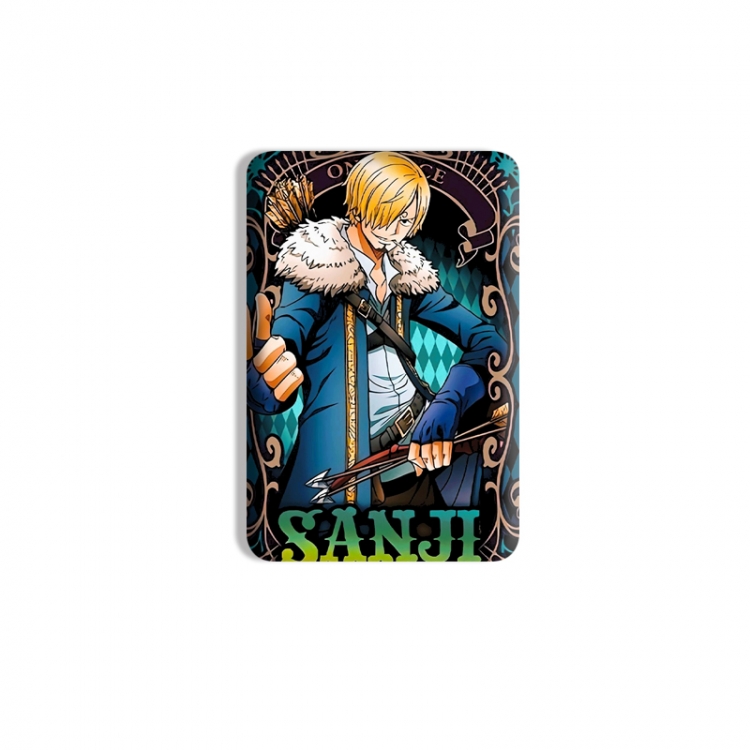 One Piece Anime square tinplate badge chest badge 4X6CM price for 5 pcs