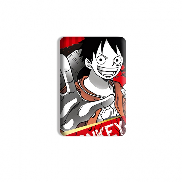 One Piece Anime square tinplate badge chest badge 4X6CM price for 5 pcs