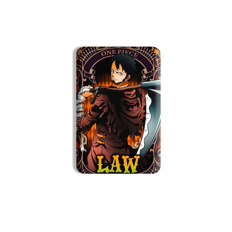 One Piece Anime square tinplate badge chest badge 4X6CM price for 5 pcs