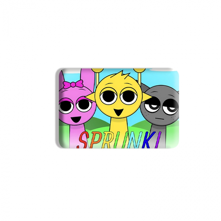 Sprunki Anime square tinplate badge chest badge 4X6CM price for 5 pcs