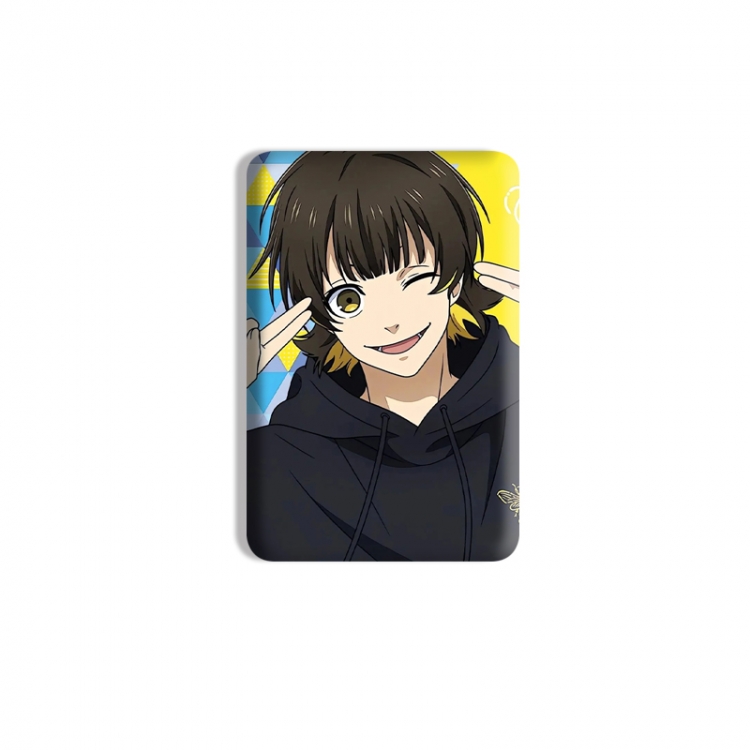 BLUE LOCK Anime square tinplate badge chest badge 4X6CM price for 5 pcs