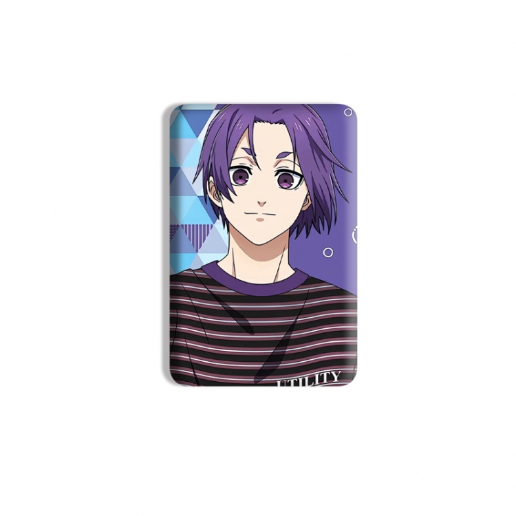 BLUE LOCK Anime square tinplate badge chest badge 4X6CM price for 5 pcs