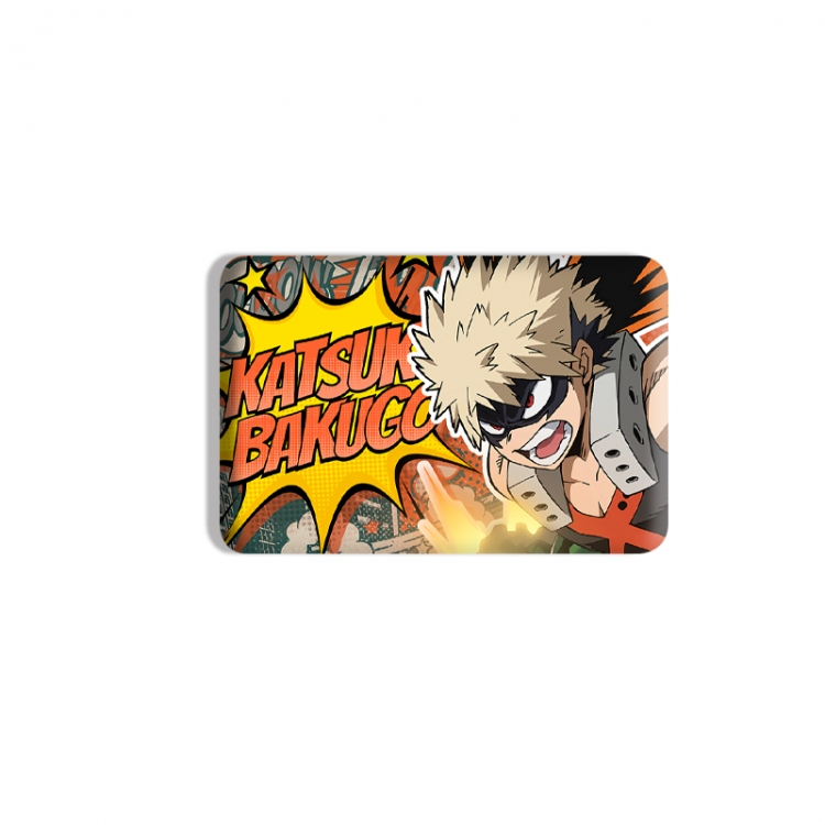 My Hero Academia Anime square tinplate badge chest badge 4X6CM price for 5 pcs