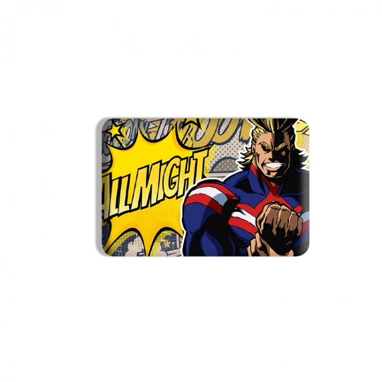 My Hero Academia Anime square tinplate badge chest badge 4X6CM price for 5 pcs