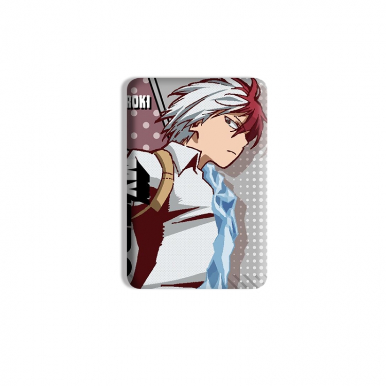 My Hero Academia Anime square tinplate badge chest badge 4X6CM price for 5 pcs