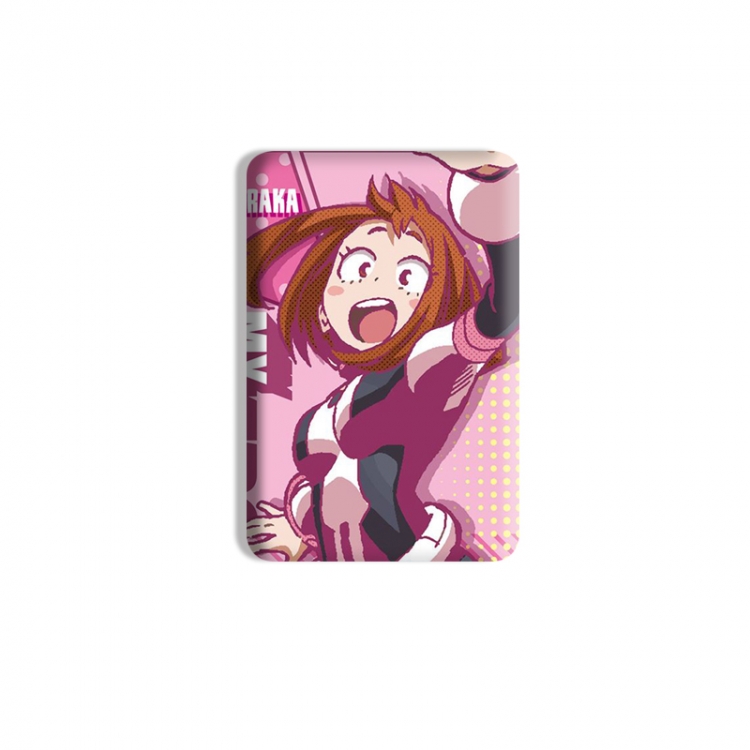 My Hero Academia Anime square tinplate badge chest badge 4X6CM price for 5 pcs