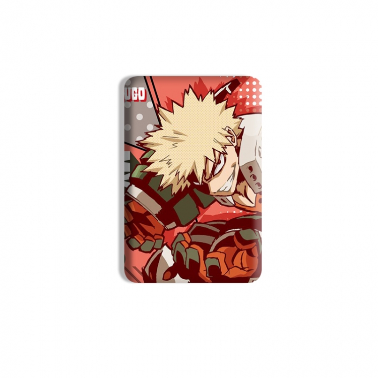 My Hero Academia Anime square tinplate badge chest badge 4X6CM price for 5 pcs