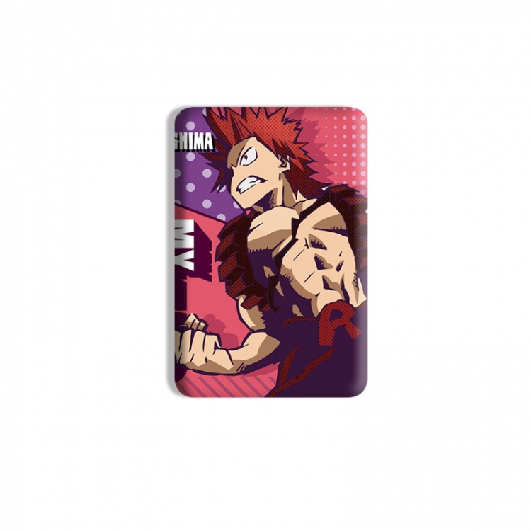 My Hero Academia Anime square tinplate badge chest badge 4X6CM price for 5 pcs