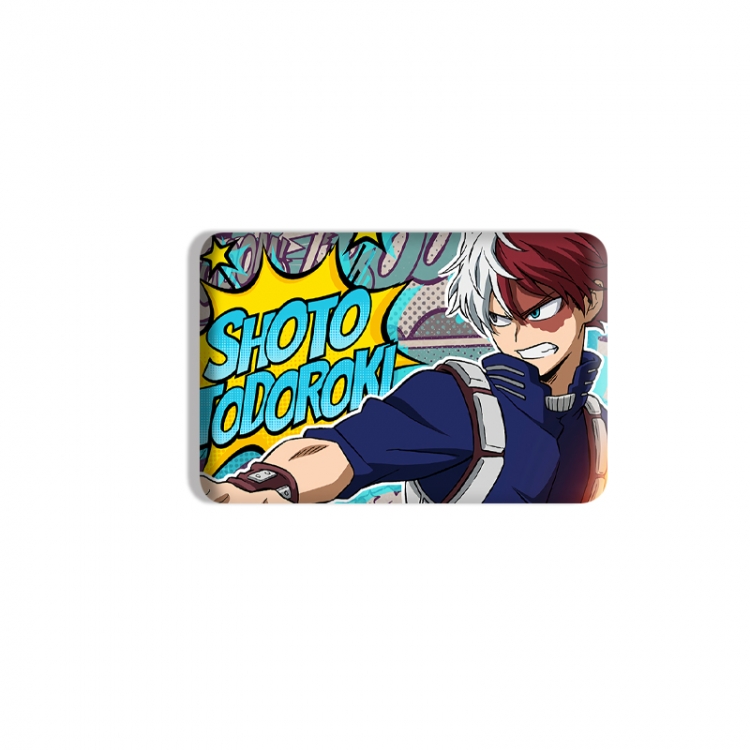 My Hero Academia Anime square tinplate badge chest badge 4X6CM price for 5 pcs