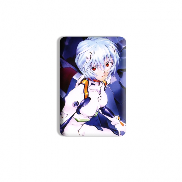 EVA Anime square tinplate badge chest badge 4X6CM price for 5 pcs