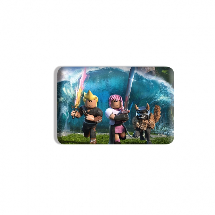 Roblox Anime square tinplate badge chest badge 4X6CM price for 5 pcs