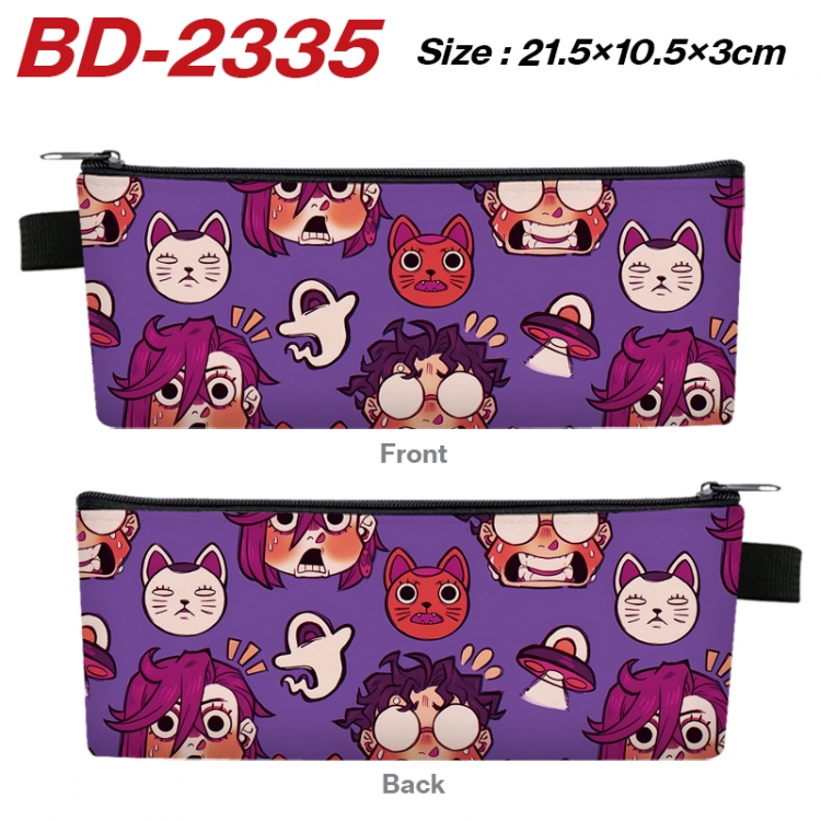 DANDADAN Anime PU Leather Zipper Pencil Case Stationery Box 21.5X10.5X3CM BD-2335