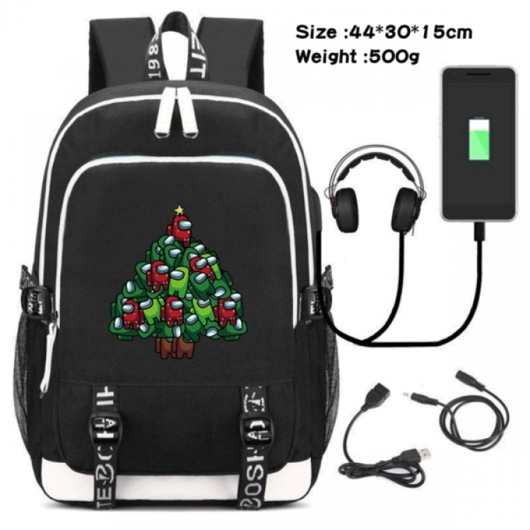 among us Game Canvas Backpack Waterproof School Bag 44X30X15CM 500G