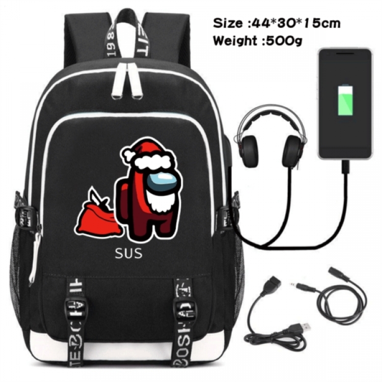 among us Game Canvas Backpack Waterproof School Bag 44X30X15CM 500G