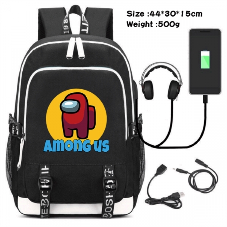 among us Game Canvas Backpack Waterproof School Bag 44X30X15CM 500G