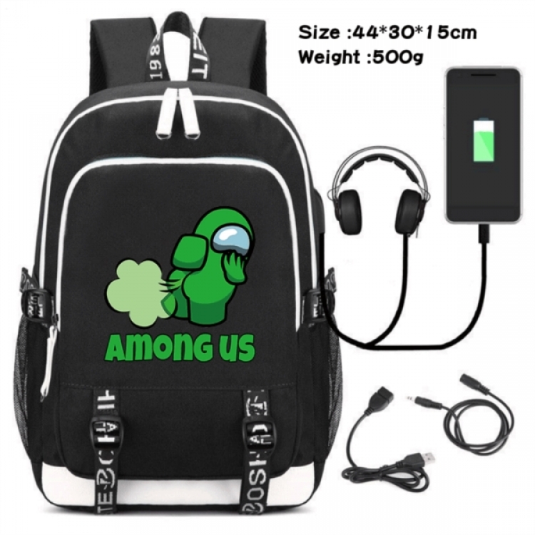 among us Game Canvas Backpack Waterproof School Bag 44X30X15CM 500G