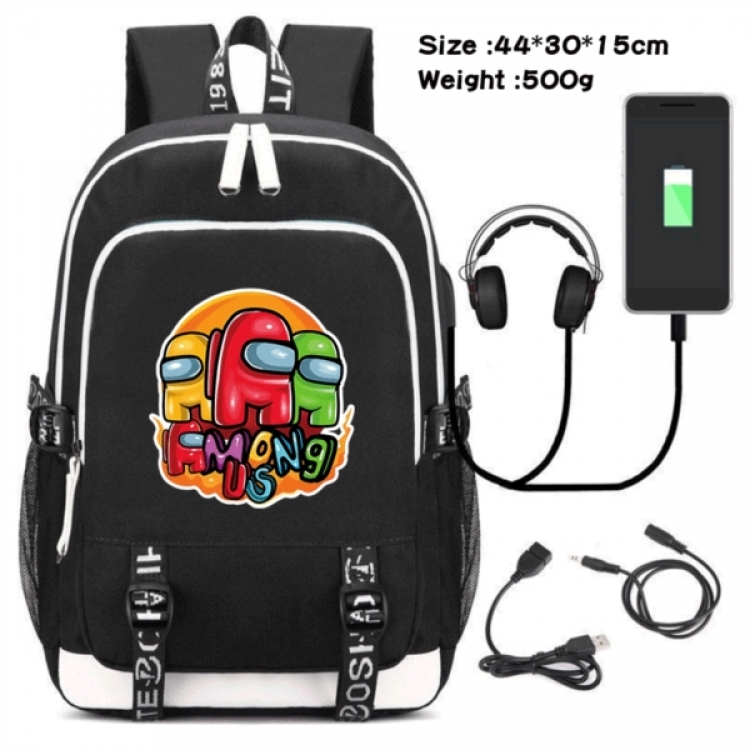 among us Game Canvas Backpack Waterproof School Bag 44X30X15CM 500G